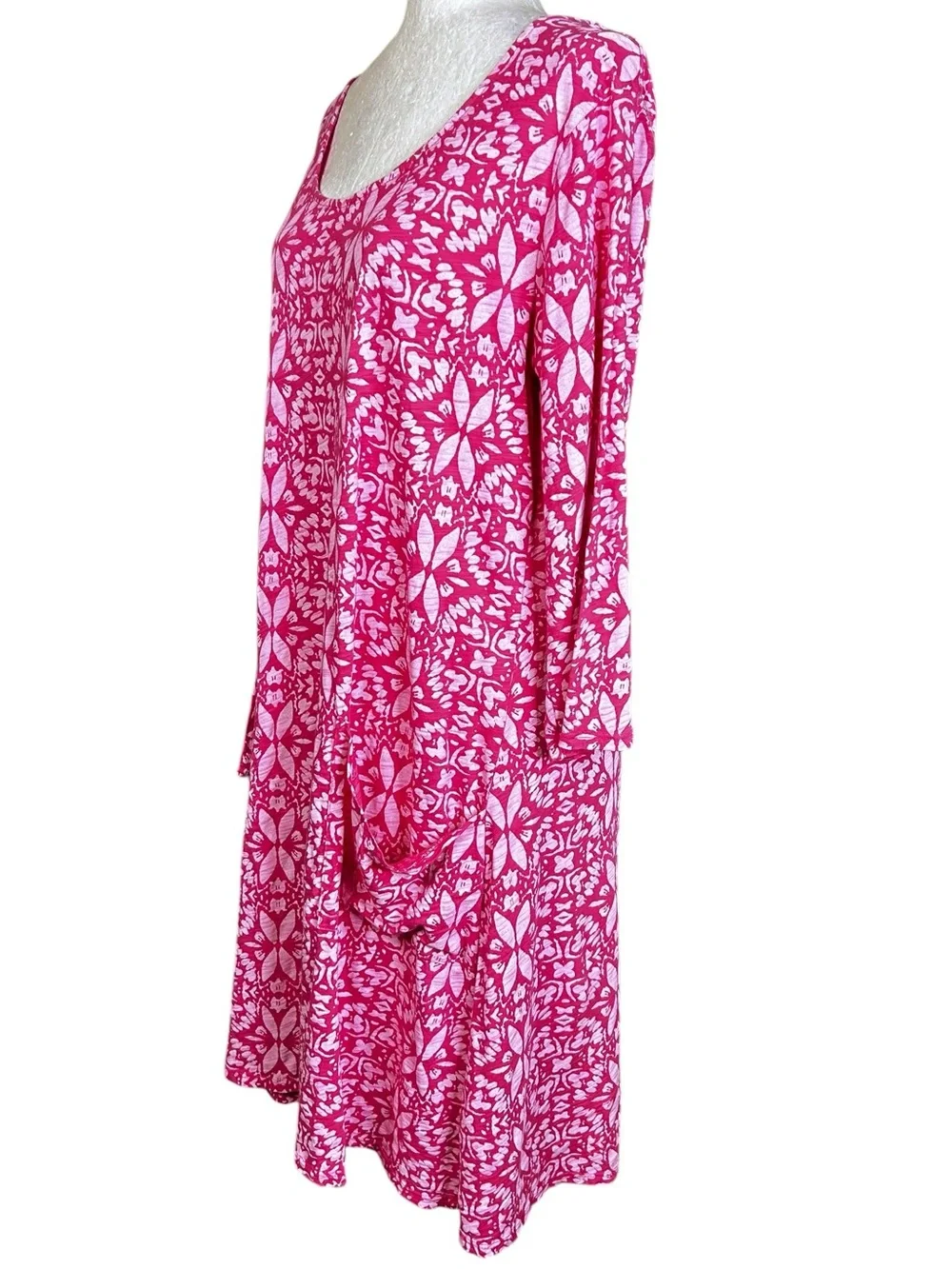 Fresh Produce Dalia Dress L Cotton Summer Coastal Throw On Lightweight